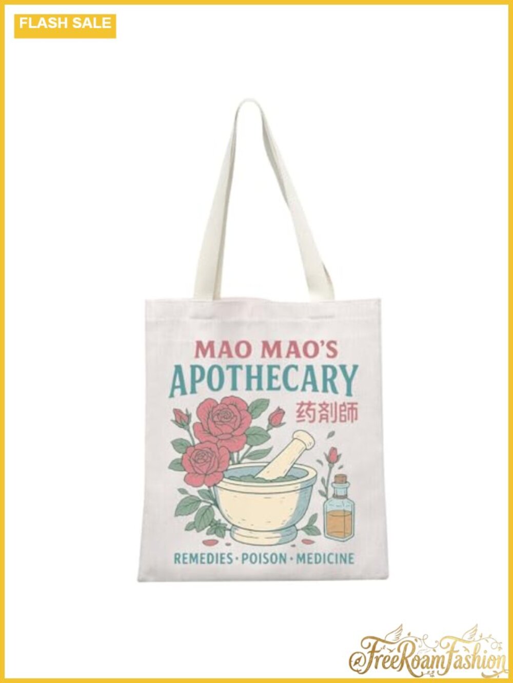 Anime Manga Apothecary Crossbody Bag Lightweight Everyday Tote